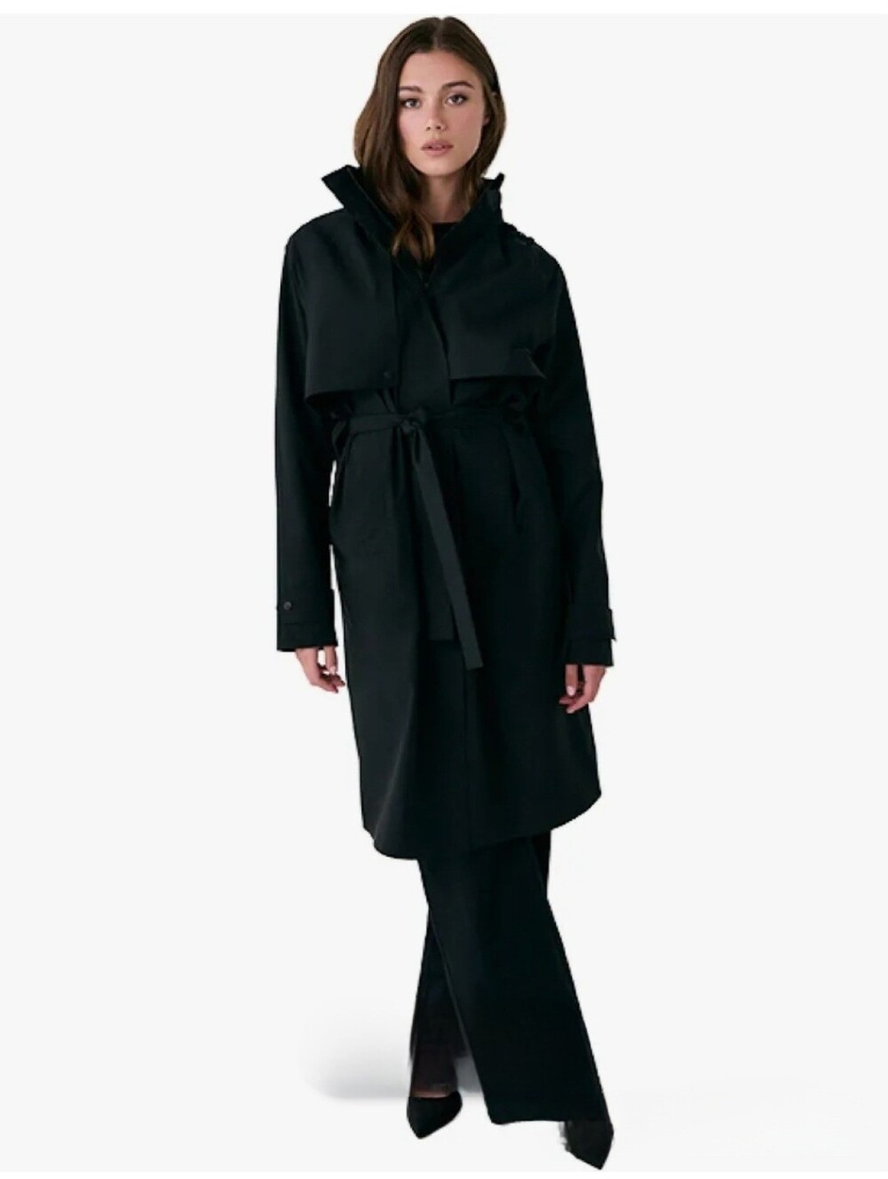 Le Trench Alizé Black Rain Trench Black Size L